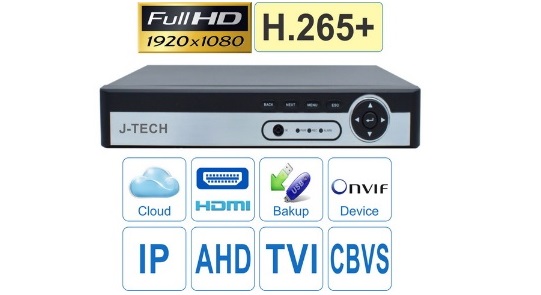 Đầu ghi hình camera AHD/TVI/CBVS/IP 4 kênh J-TECH UHY6504